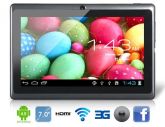 Tablet PC com Dual Camera, Wi-Fi, 3G externo Android 4.0.3